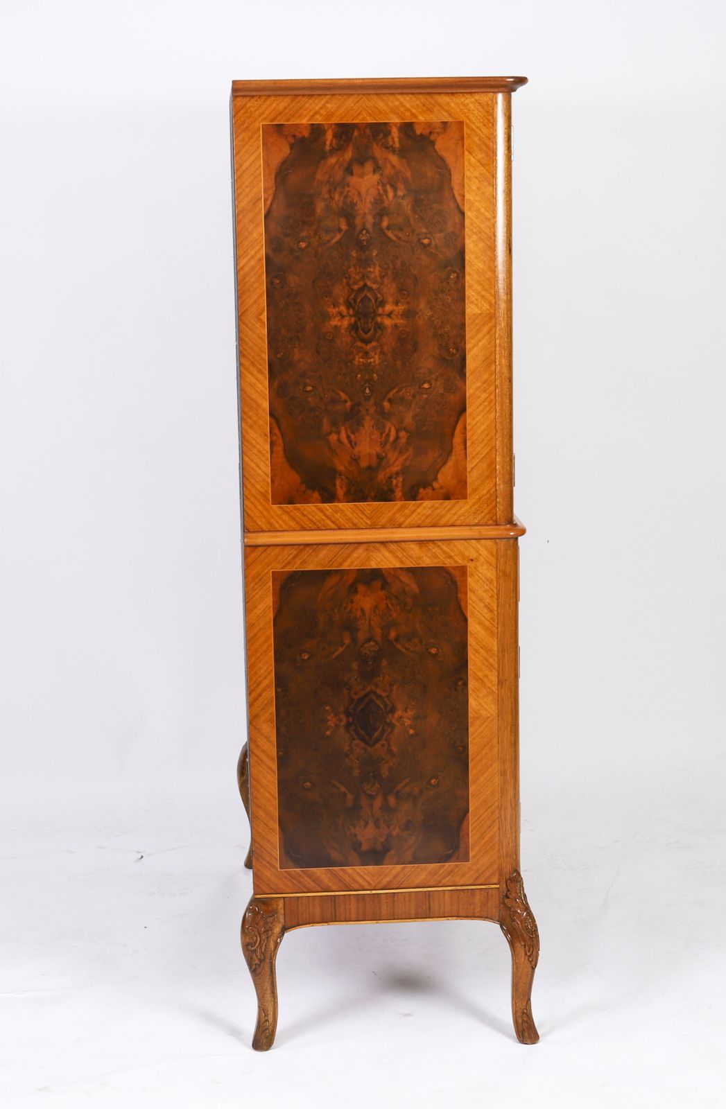1950.0 Art Deco Walnut Marquetry Cocktail Cabinet Dry Bar By Epstein C 1930 photo