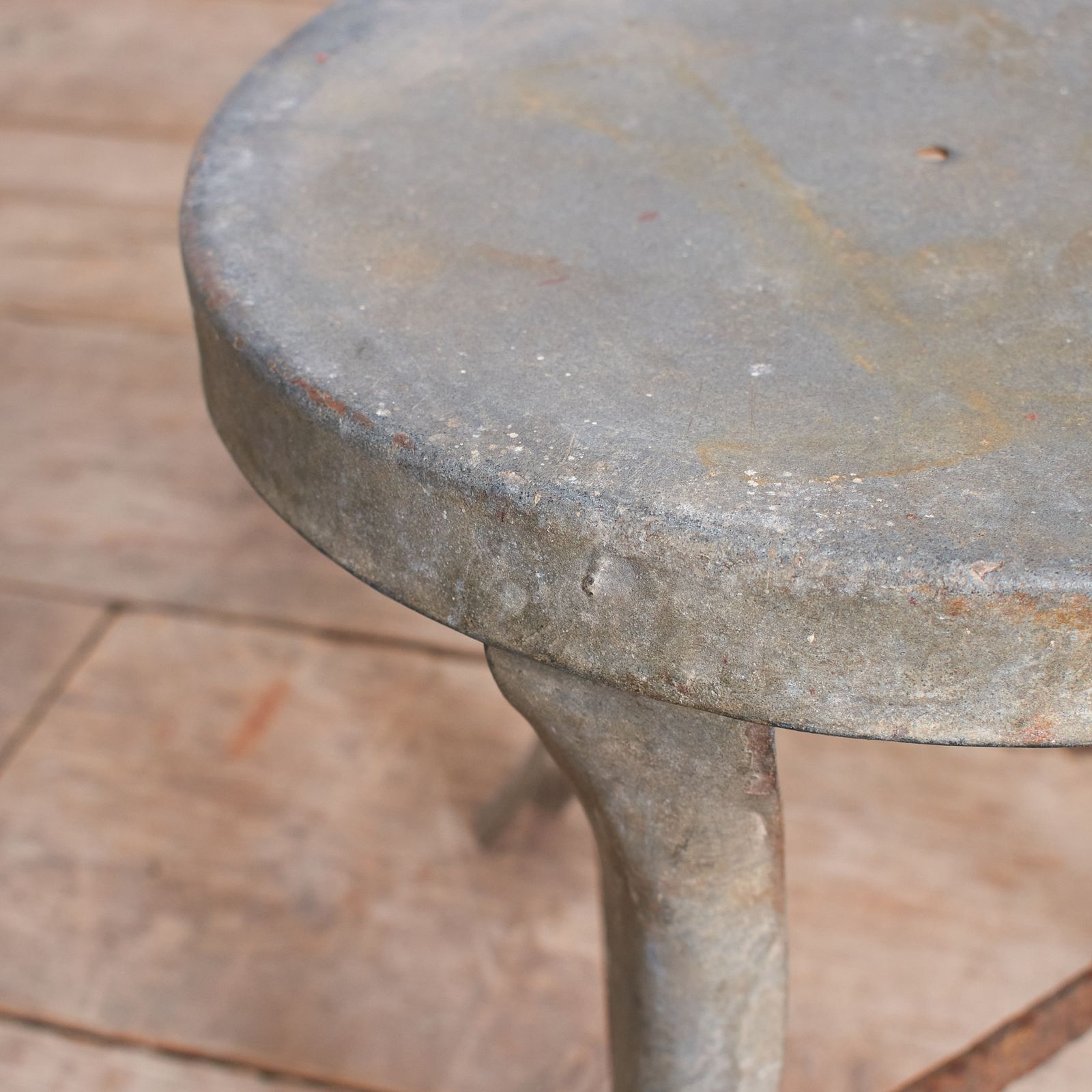 Antique Galvanised Milking Stool. photo for sale
