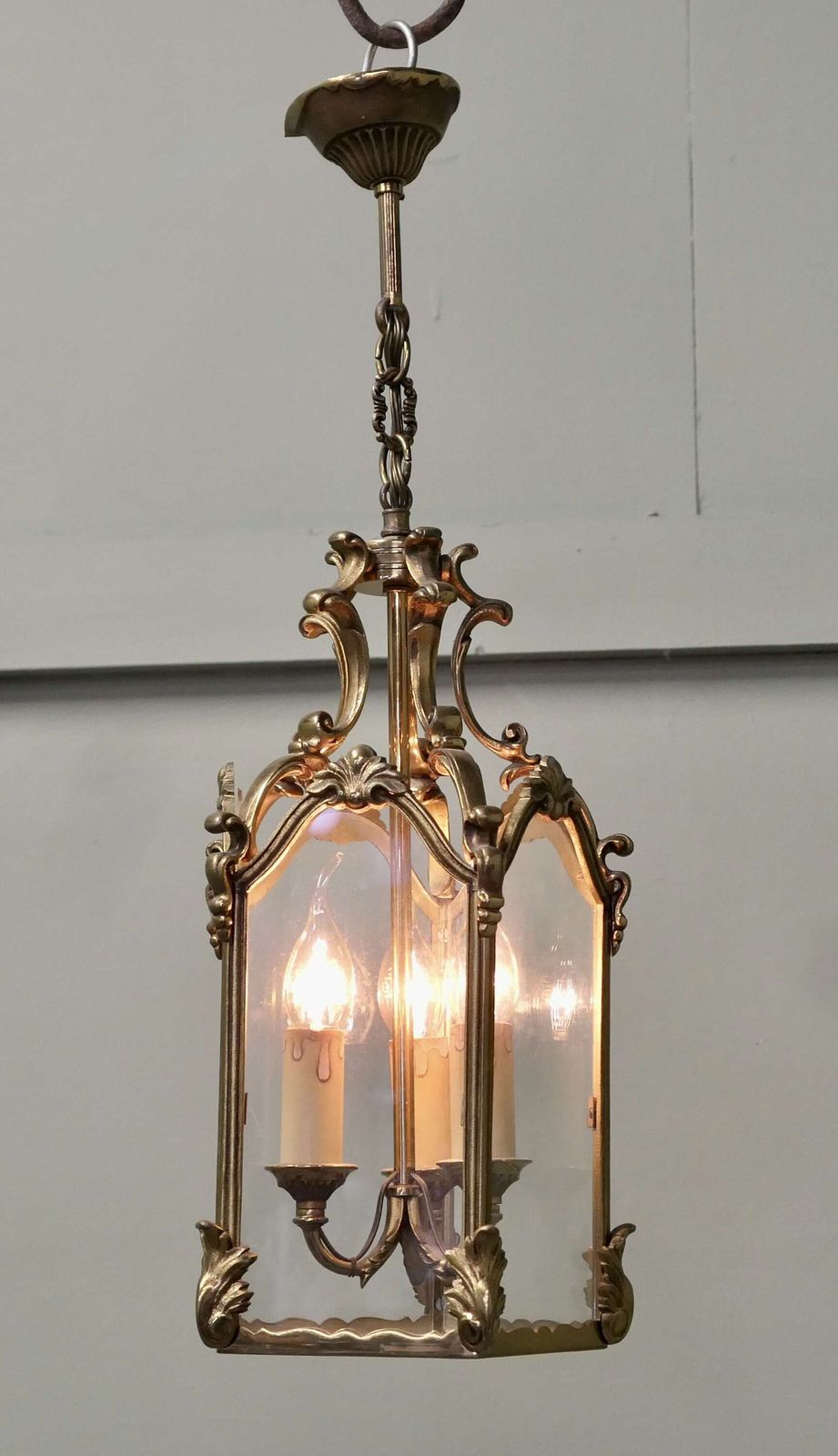 French Rococo Style Gothic Look Lantern Hall Light A Superb Quality Heavy Brass Lantern. photo furniture