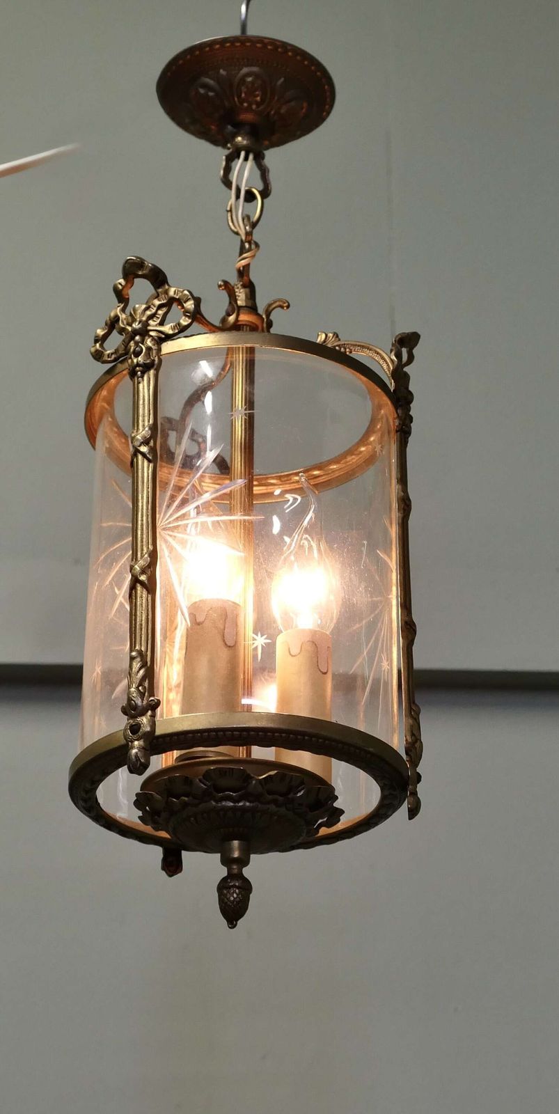 Delightful Art Deco Brass And Star Etched Glass Lantern Delightful Art Deco Brass And Star Etched Glass Lantern Delightful Art Deco Brass And Star Et. photo Lighting