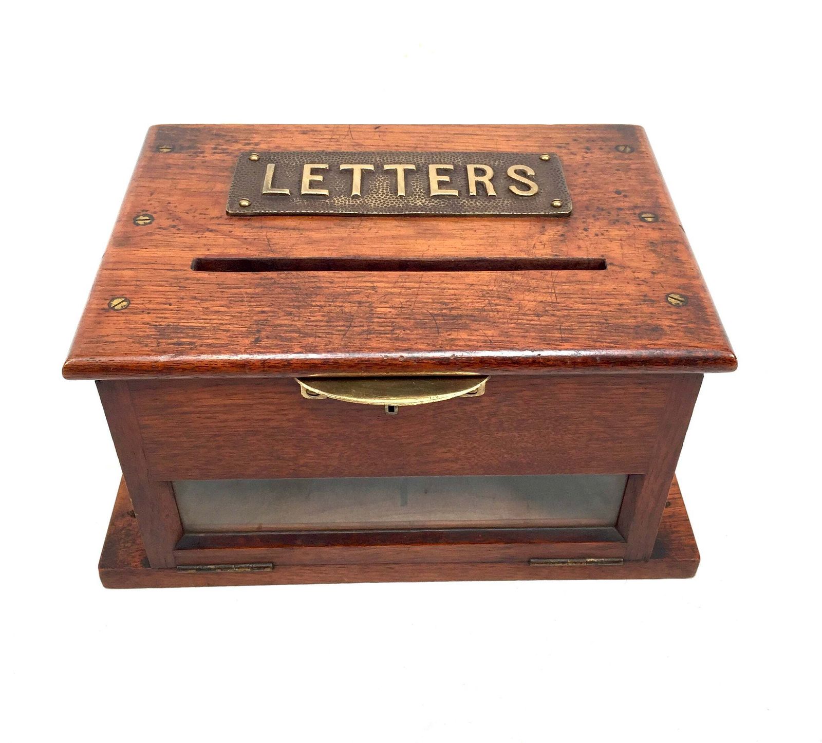 Antique Victorian Oak Country House Wooden Letter / Post Box / Stationery C.1900. photo 275.0