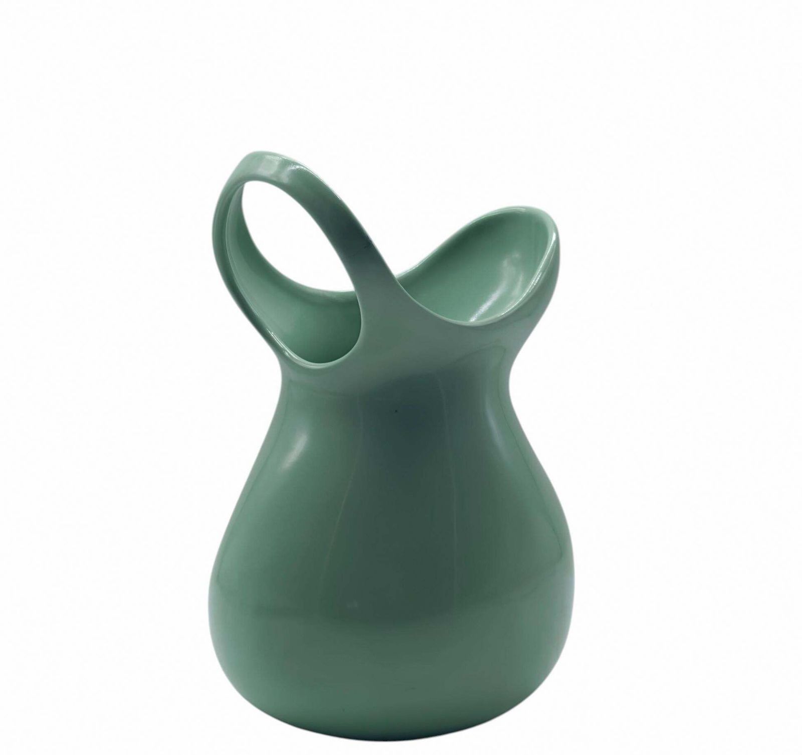 Antonia Campi For Sci Laveno Green Earthenware Vase Italy 1950s photo furniture
