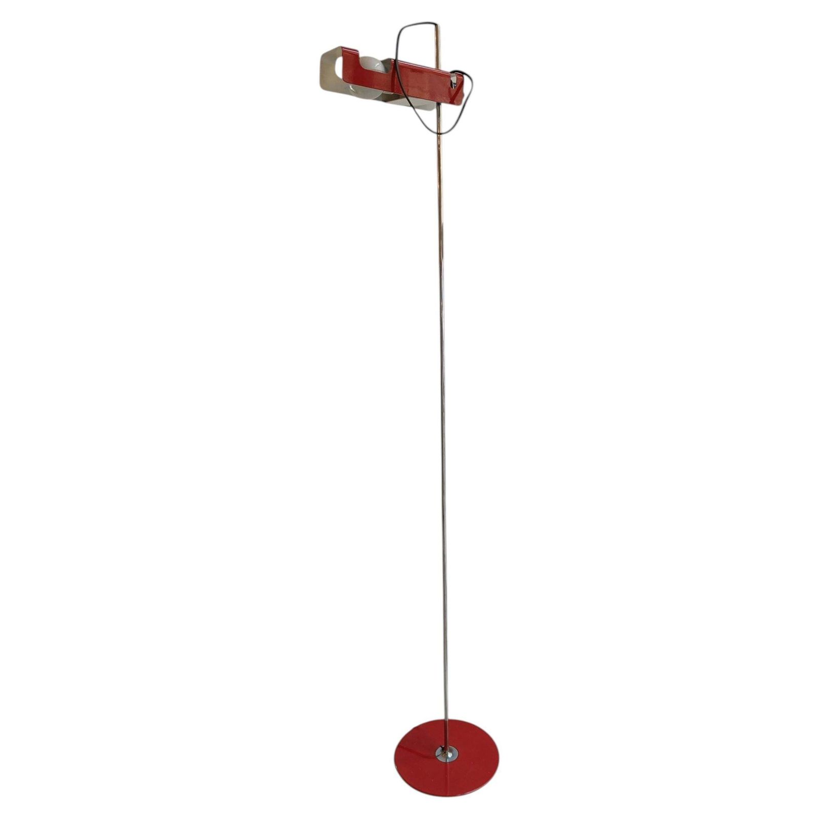 Jjoe Colombo For Oluce Spider Floor Lamp Red Italy 1960s