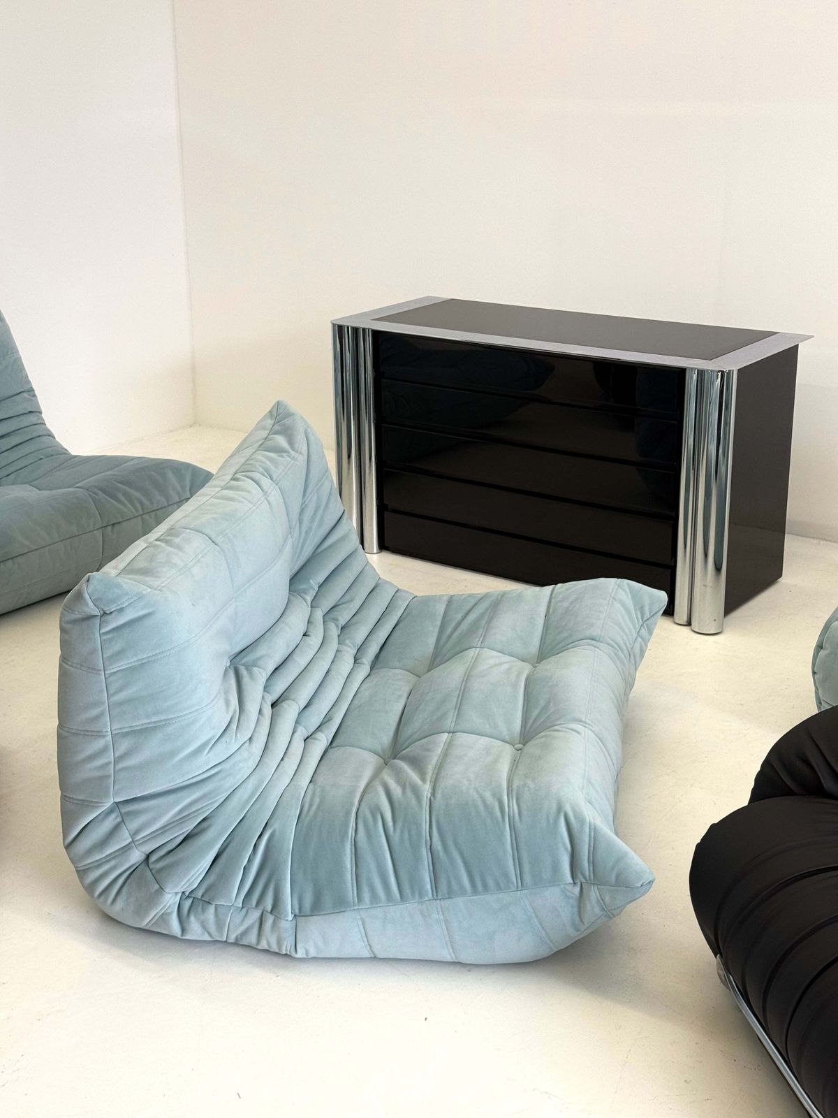 Ligne Roset Togo 2 Seater In Light Blue photo furniture