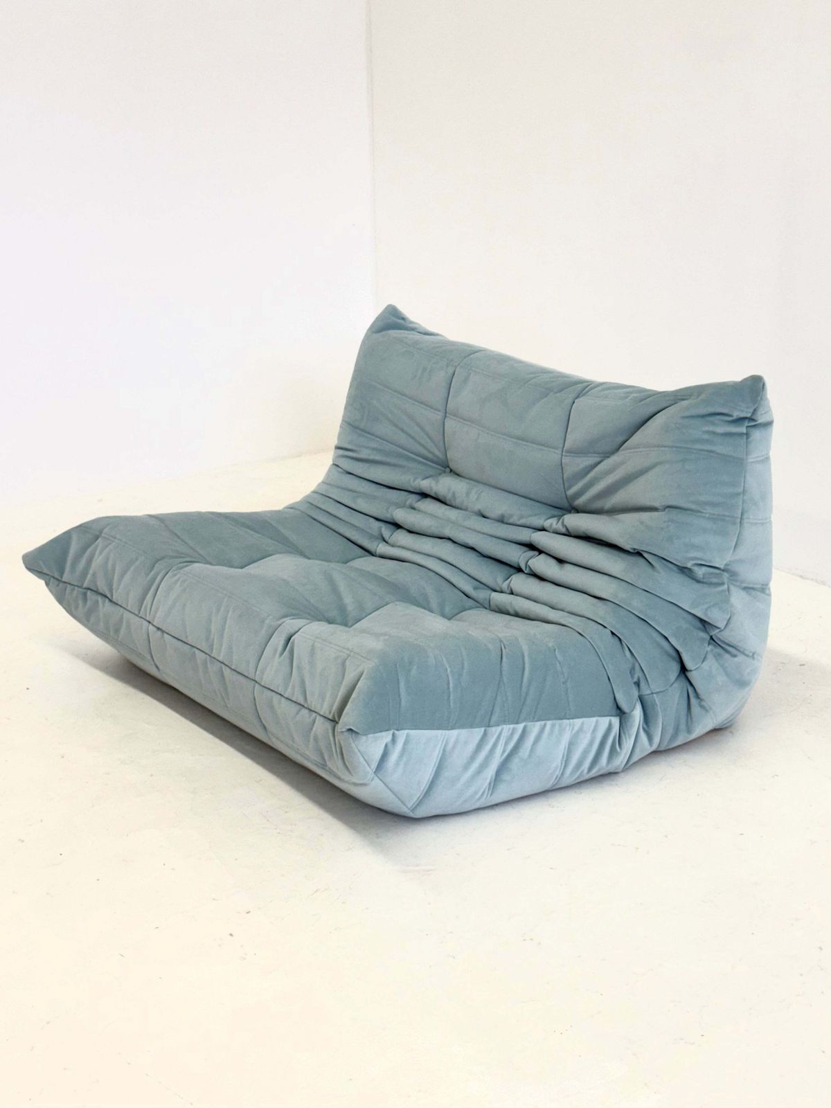 Ligne Roset Togo 2 Seater In Light Blue photo vintage