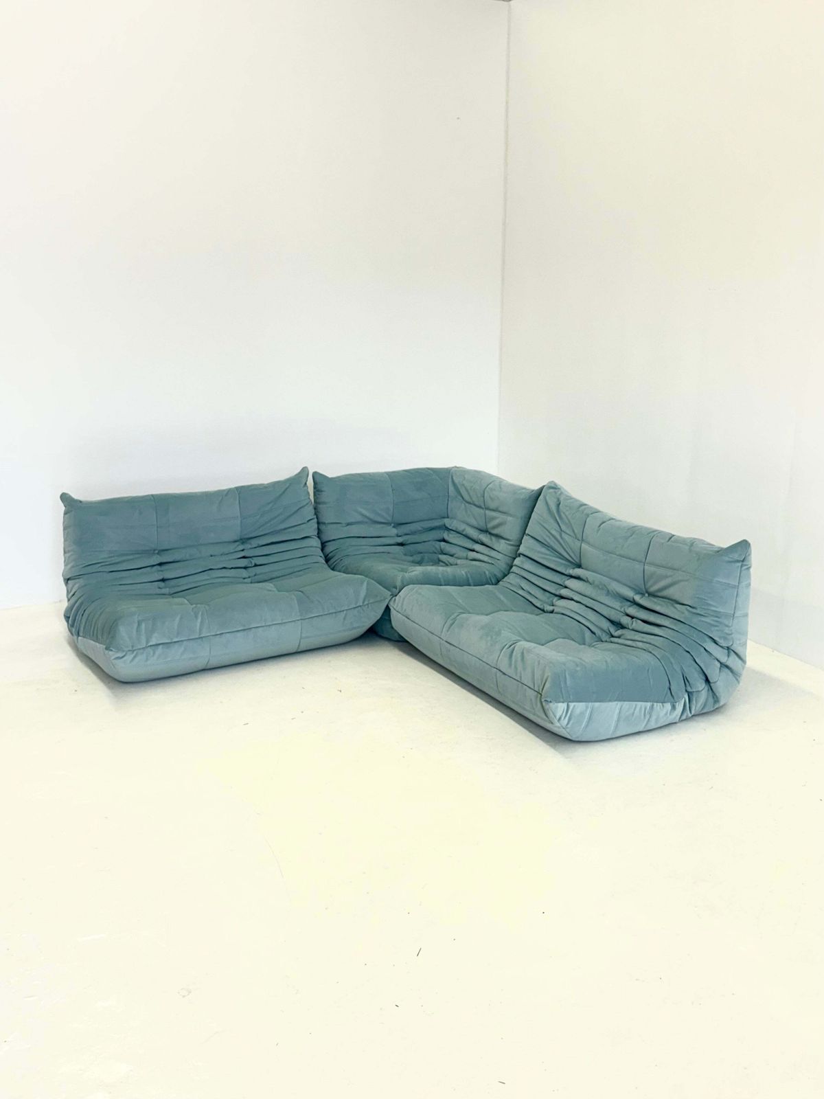 2600.0 Ligne Roset Togo 2 Seater In Light Blue photo