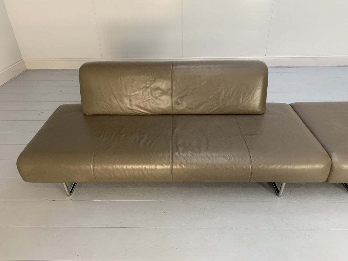 photo furniture B&B Italia Cloud Sofas   In Grey Gamma Leather, Set Of 2