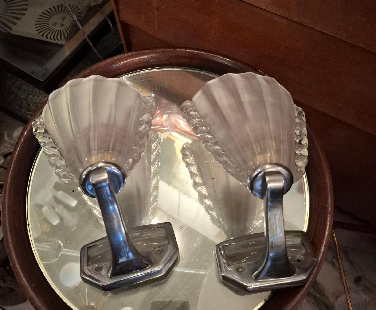 Segusomurano 1950pair Of Wall Sconces   Made In. Italy. photo furniture