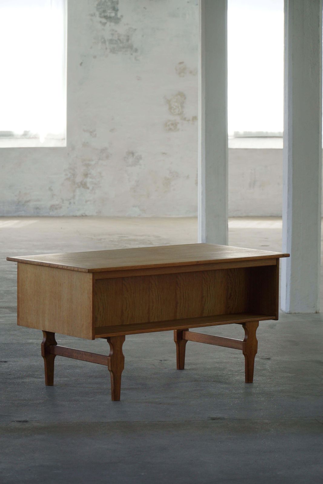 Freestanding Desk In Oak By Henning Kjærnulf, Danish Mid Century Modern, 1950s photo Furniture