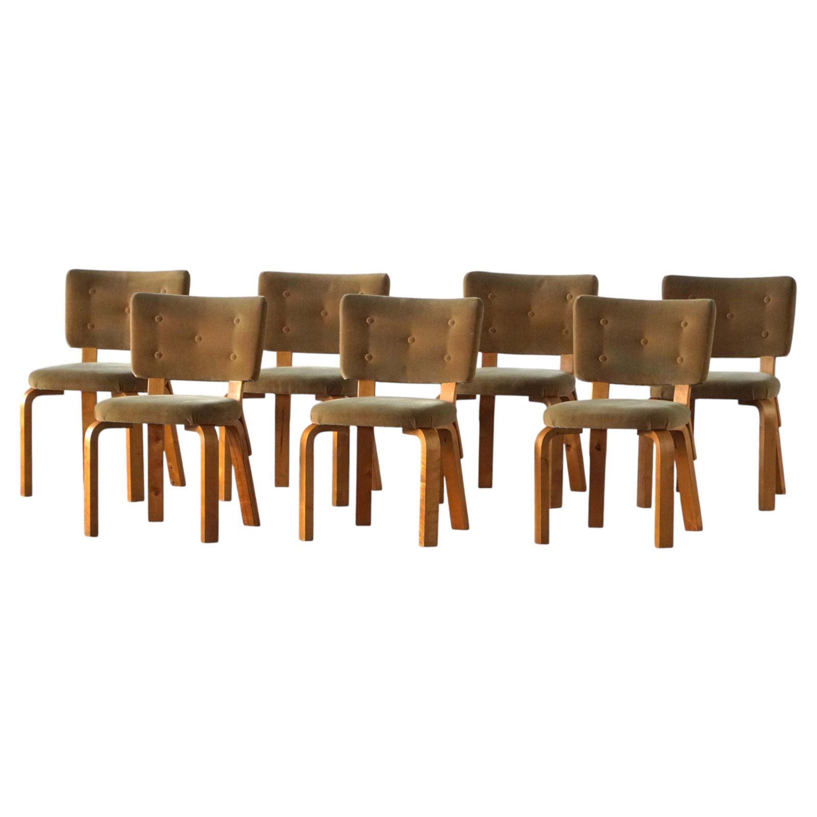 Set Of 7 Dining Chairs, Model 62 By Alvar Aalto For O.Y., Mid 20th Century