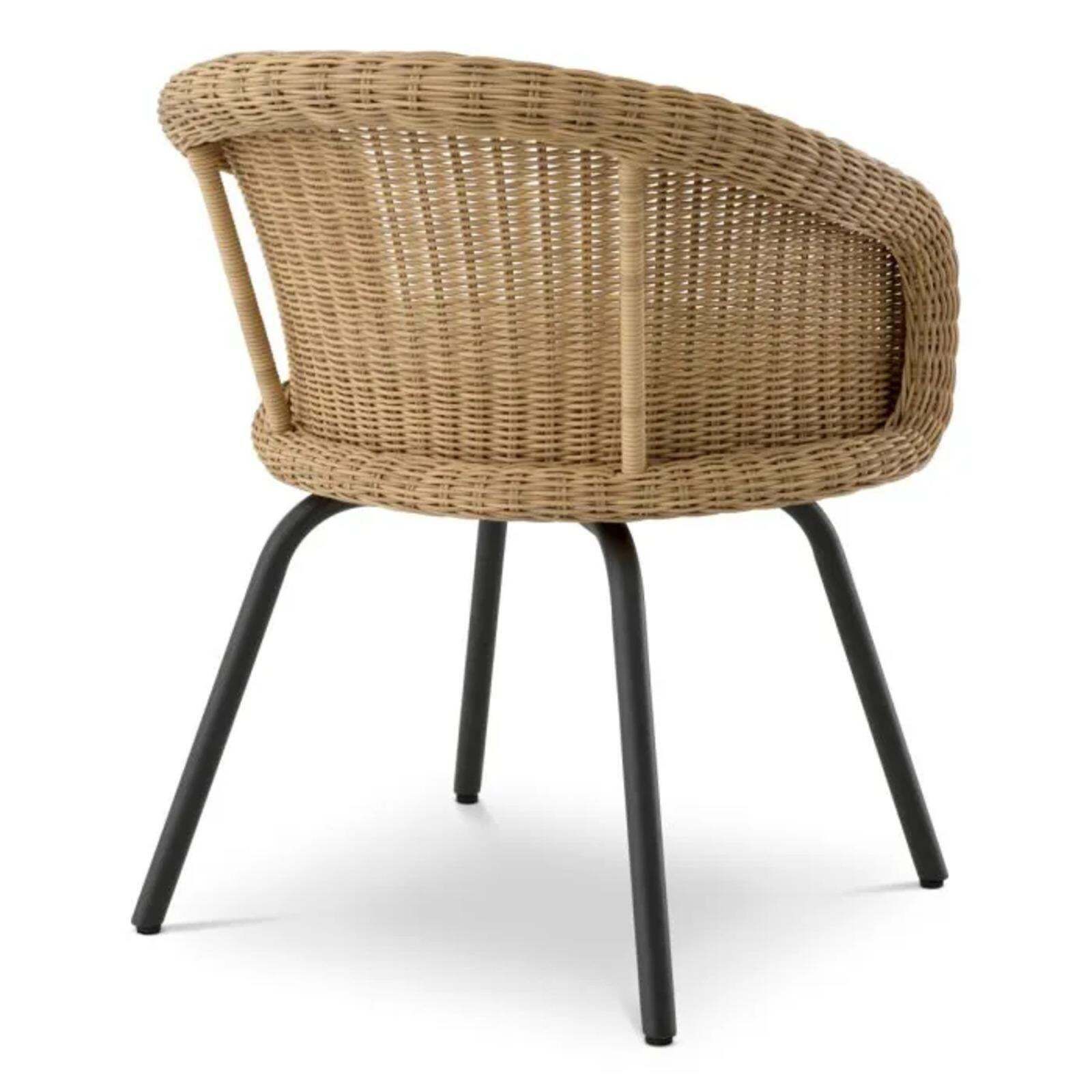 Contemporary Viola Sand Faux Rattan Outdoor Dining Chair photo Garden Furniture