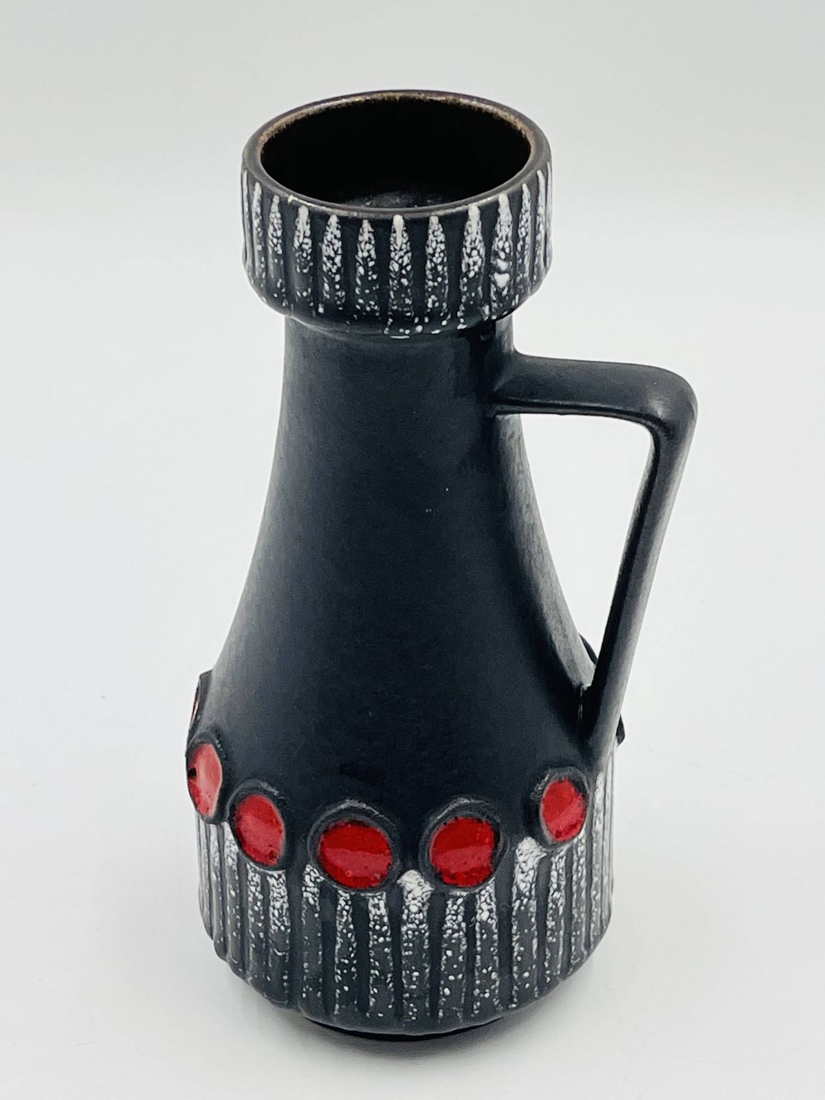 Vase Schlossberg Isle Stéphan Black Red Vintage photo vintage