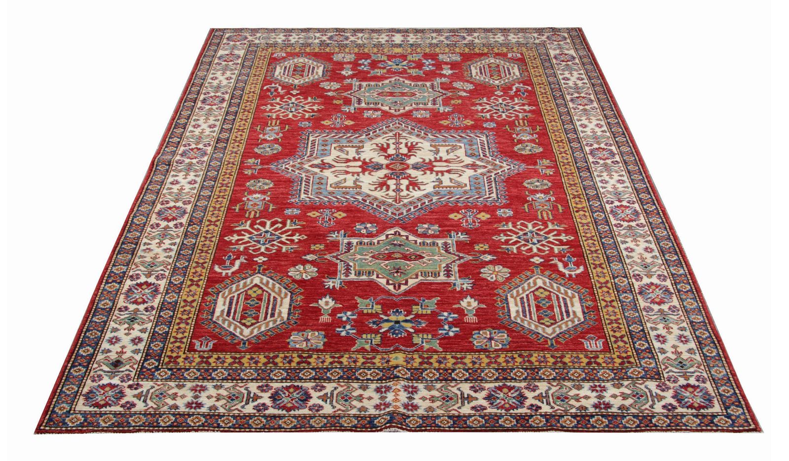 Kazak tapijten, geometrisch tapijt rood rustiek tapijt woonkamer photo furniture