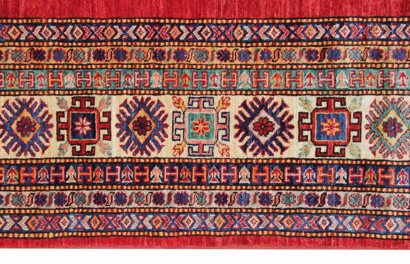 Oosterse tapijten, rustiek primitief handgemaakt tapijt, rood geometrisch vloerkleed 252 x 301 cm photo for sale