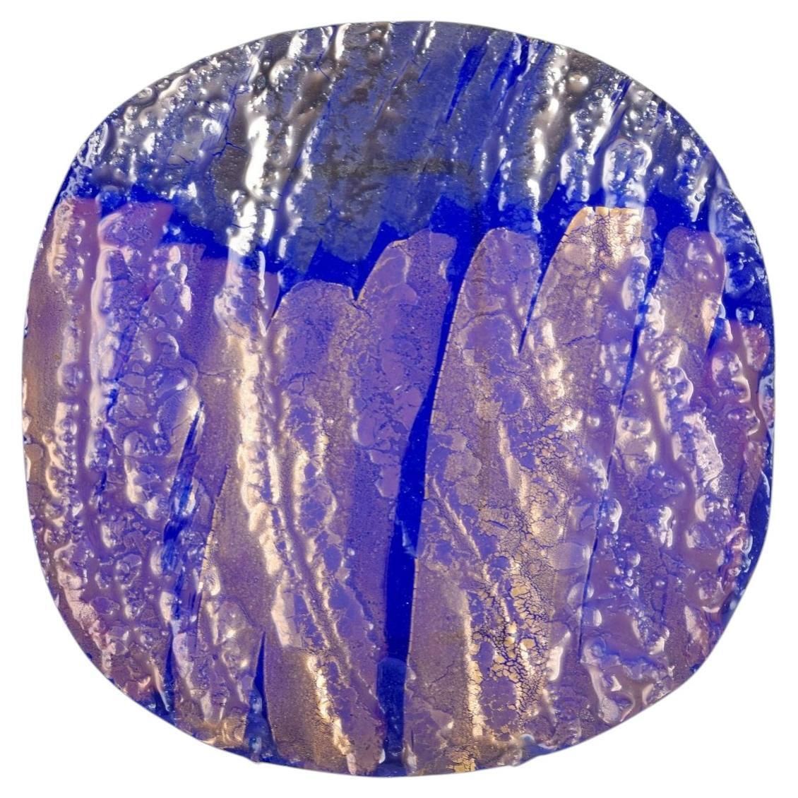 Olof "Orloff" Lundström. Sculptural Glass In Intense Cobalt Blue. 1993