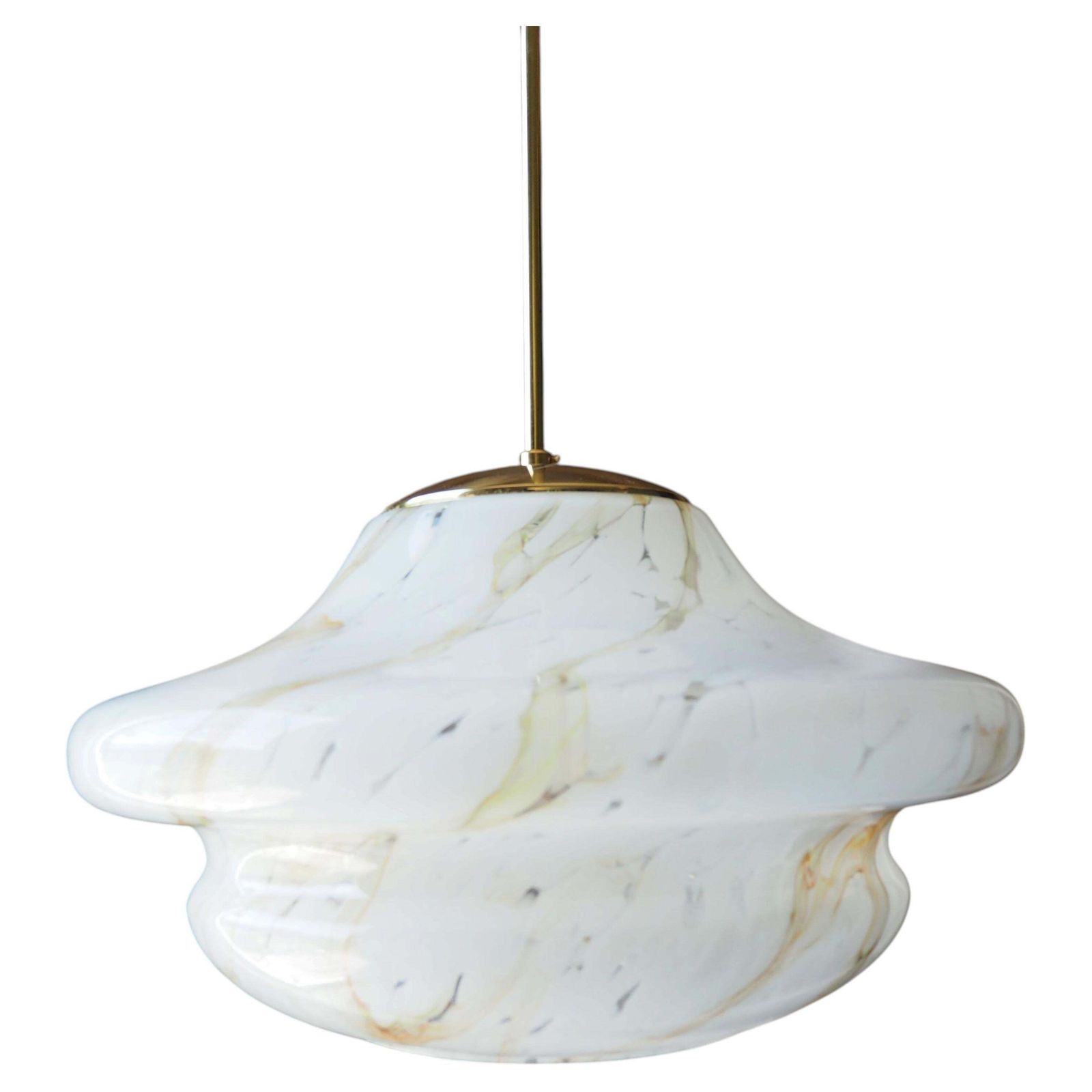 Mid Century Glass Chandelier, By Stefan Tabery, Bohemia, 1960's..