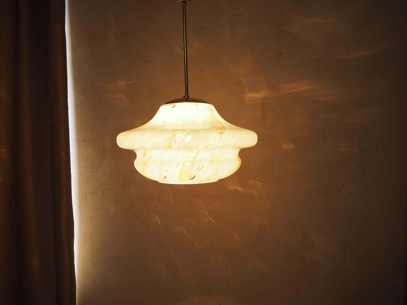 397.0 Mid Century Glass Chandelier, By Stefan Tabery, Bohemia, 1960's.. photo