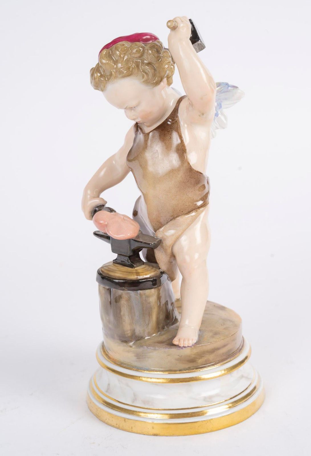 19th Century Meissen Porcelain Sculpture Depicting A Blacksmith Of Love.. photo 4162.0