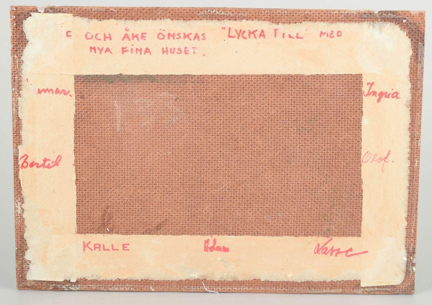 Torsten Hugo Olson, Zweeds kunstenaar. Olieverf op paneel. Abstracte compositie, 1975 photo Kunst