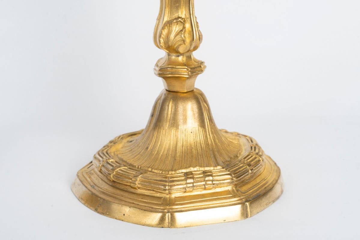 Pair Of Gilded Bronze Candlesticks In The Louis XVI Style, 19th Century. photo 1534.0