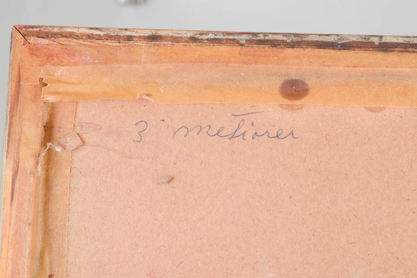J. Sáez. Aquarelle sur papier. Composition abstraite poétique. Datée 1971 photo vinterior