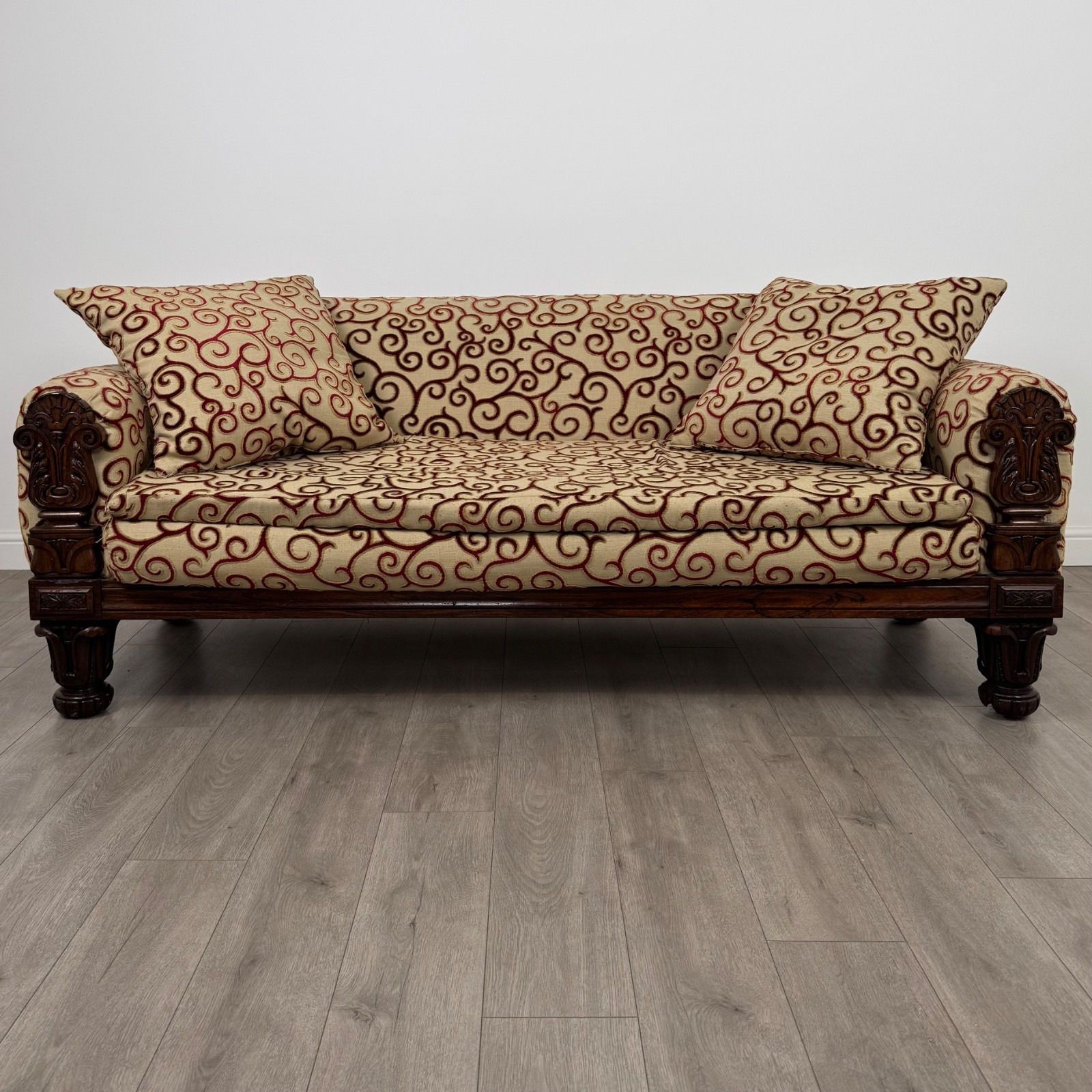 Antique 19th Century Good Quality William IV Sofa In Rosewood