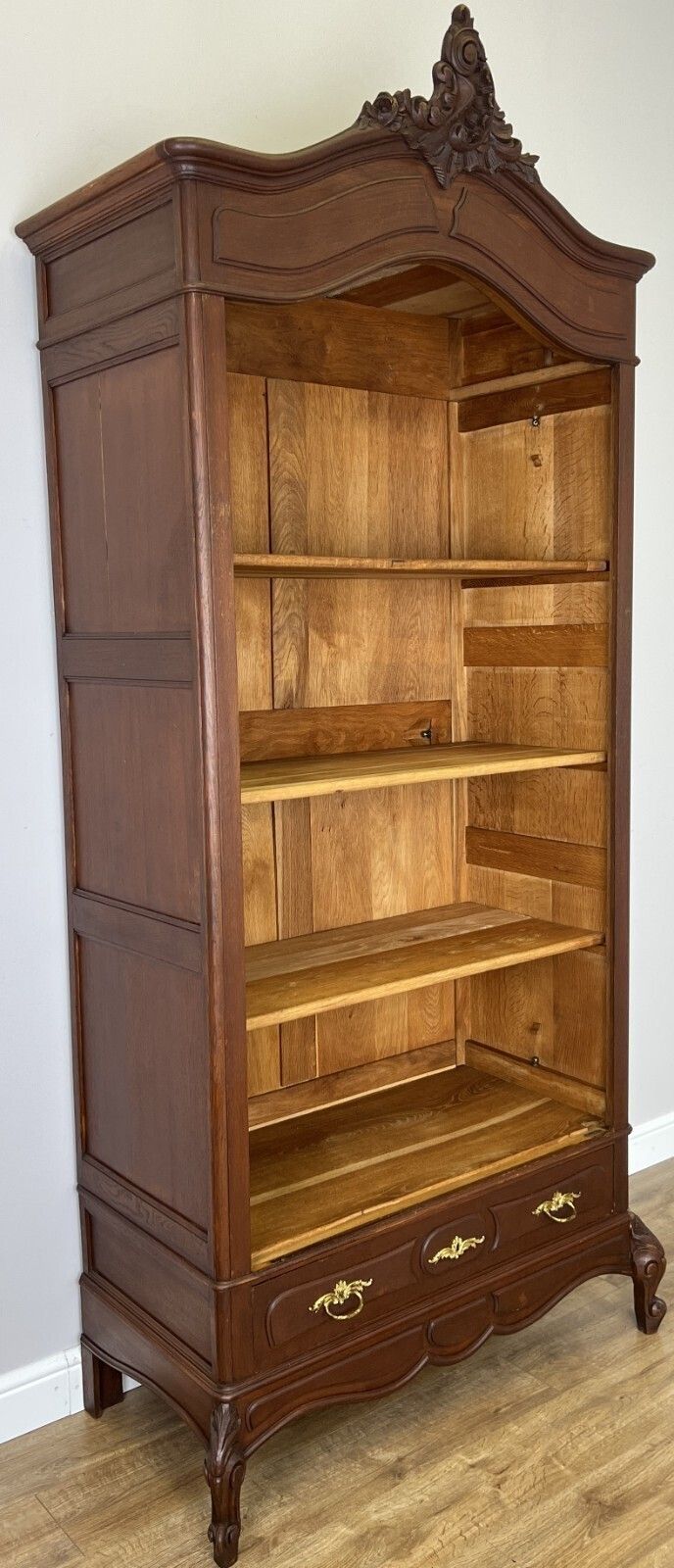Bookcase Antique French Style Oak Display Cabinet Carved Sideboard Lot 6155 photo Furniture