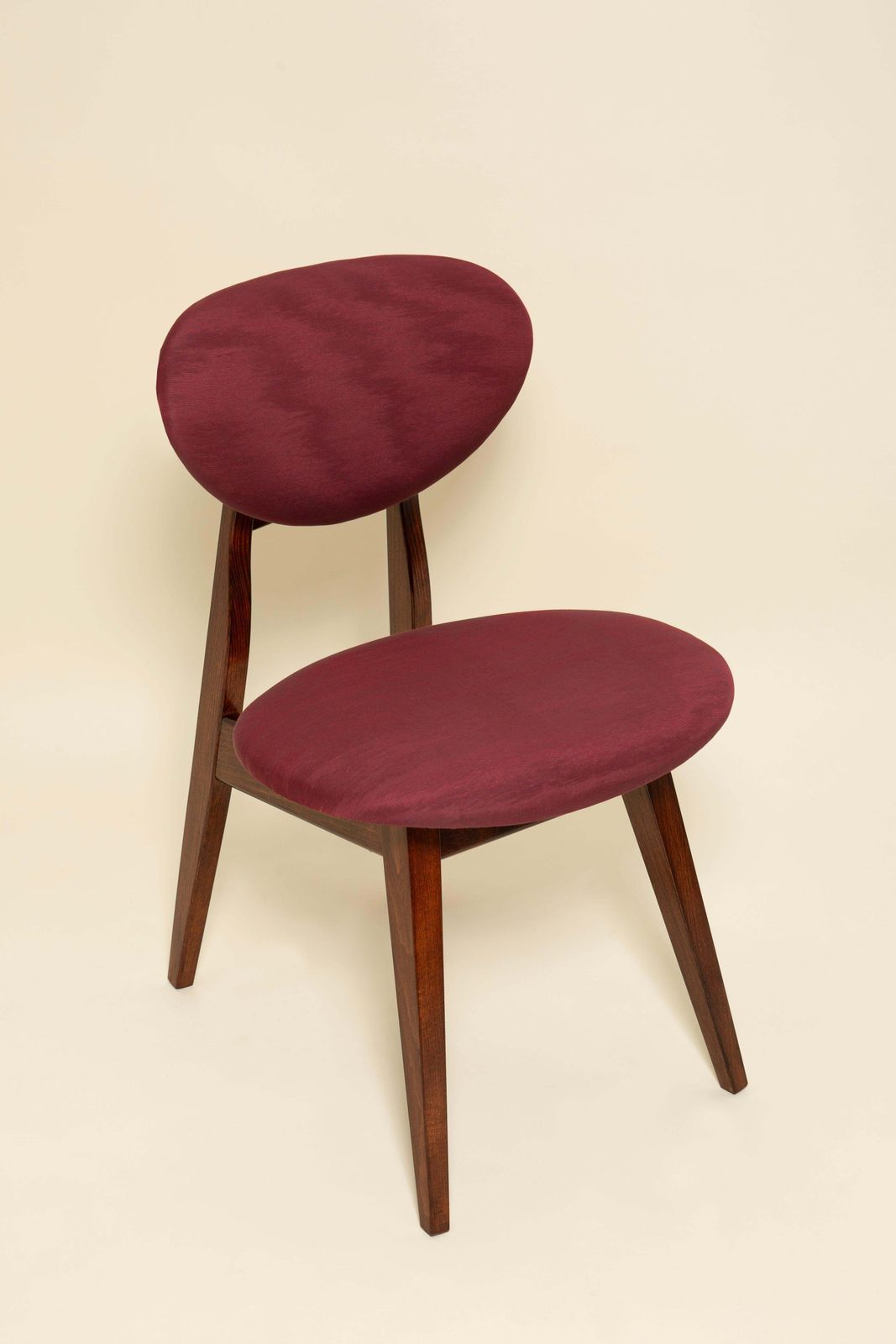 Mid-Century fauteuil, Fr Bordeaux Moiré, Dedar, door J. Kedziorek, jaren 1960 photo Meubels
