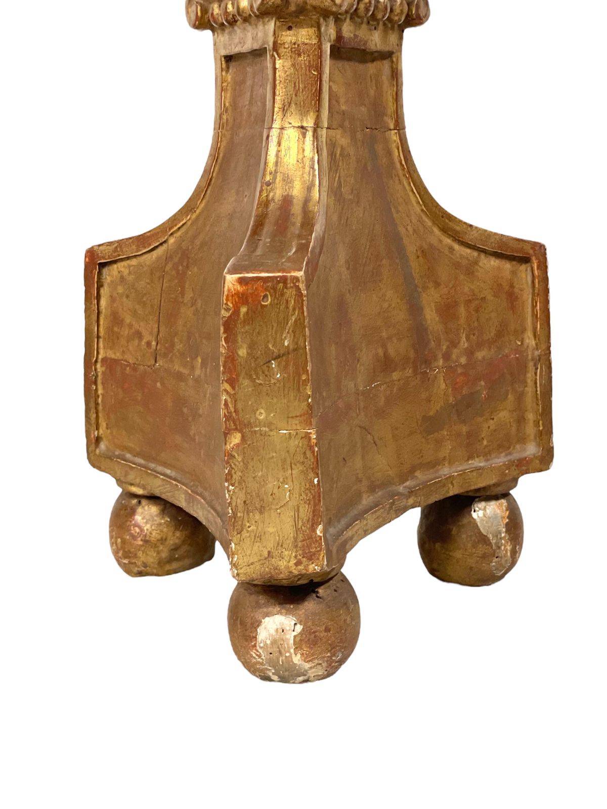 18th Century Italian Giltwood Pricket Candlestick, Circa 1760 photo Home Decor