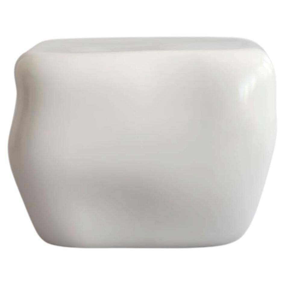 Medium Coffee Table In High Gloss Birch Glazed Ceramic.