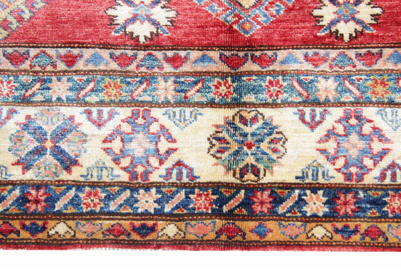 Rood Oosters Geometrisch Vloerkleed, Handgemaakt Tapijt Ivoor Vloerkleden Te Koop. photo for sale