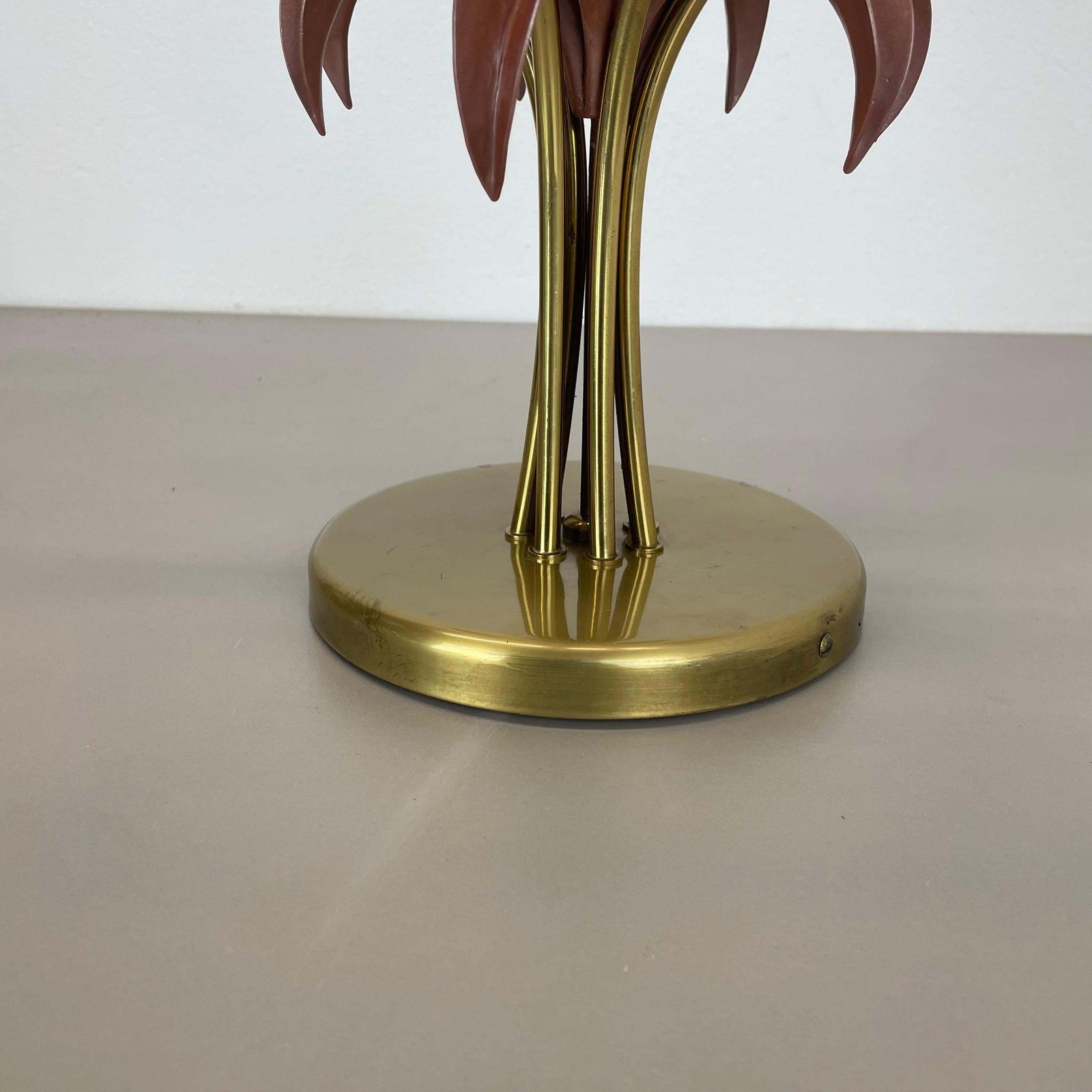2205.0 Brass Italian Stilnovo Style Theatre Ceiling Light Flush Mount, Italy, 1950s photo
