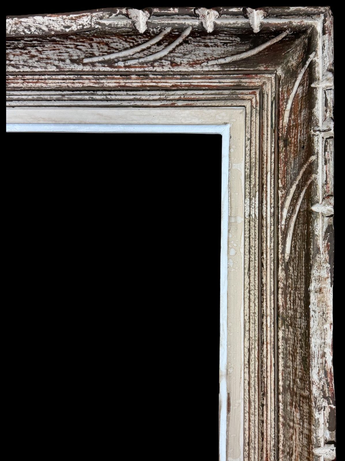 Mid 20th Century French School French Rustic Weathered Wooden Picture Frame, Mid 20th Century Mid 20th Century. photo furniture
