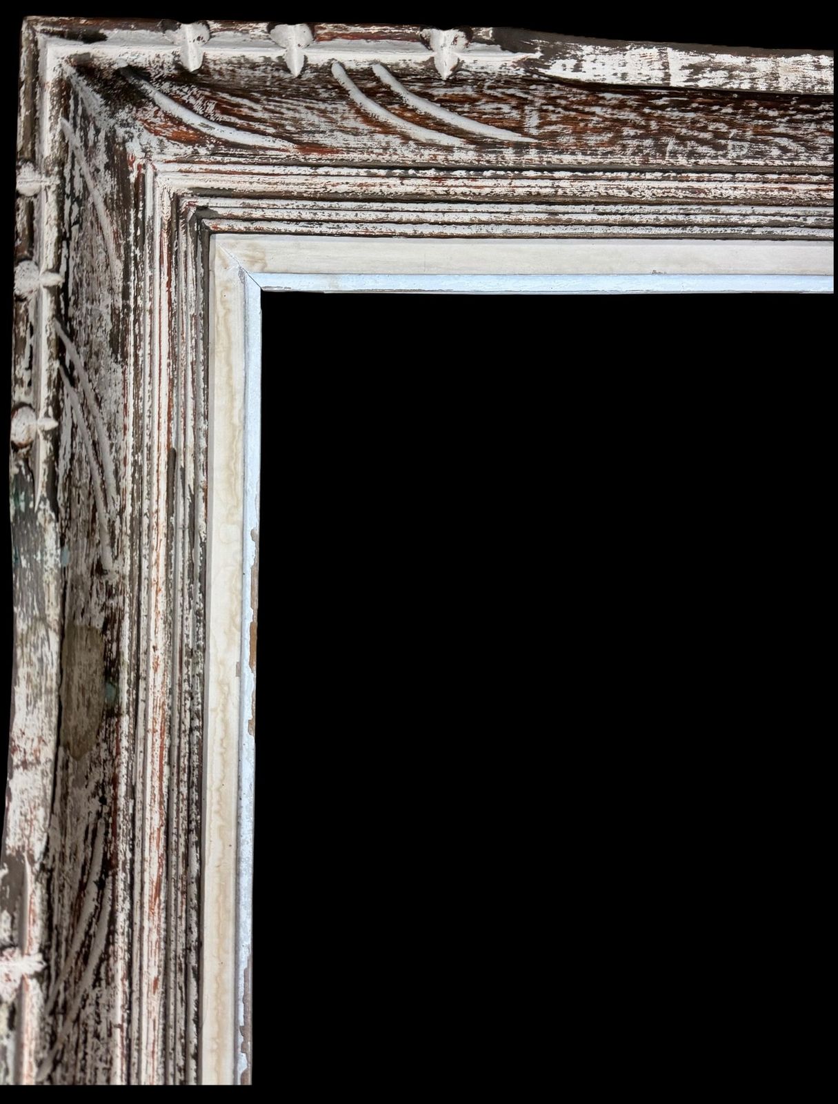Mid 20th Century French School French Rustic Weathered Wooden Picture Frame, Mid 20th Century Mid 20th Century. photo for sale