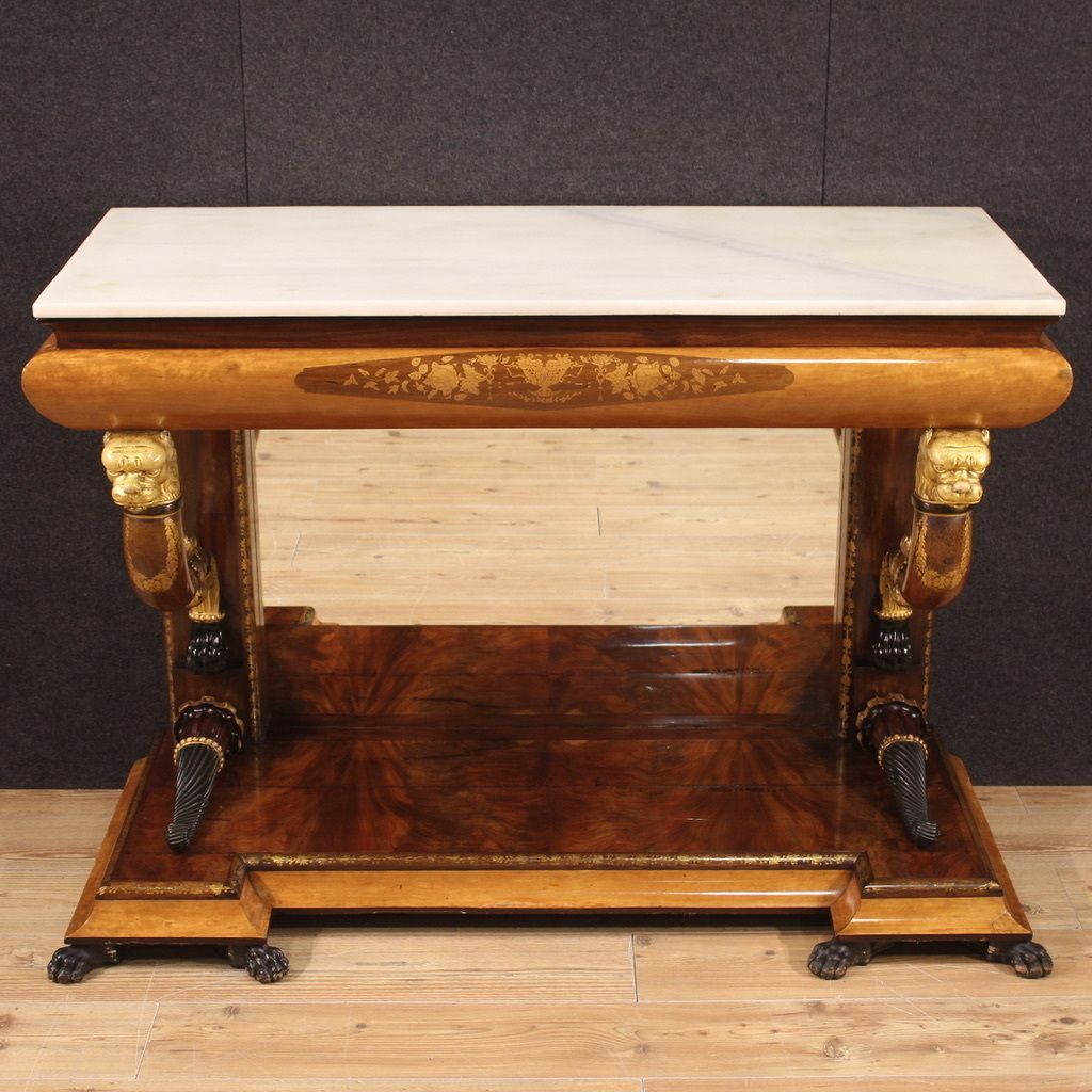 Console XIXe siècle à marqueterie photo furniture