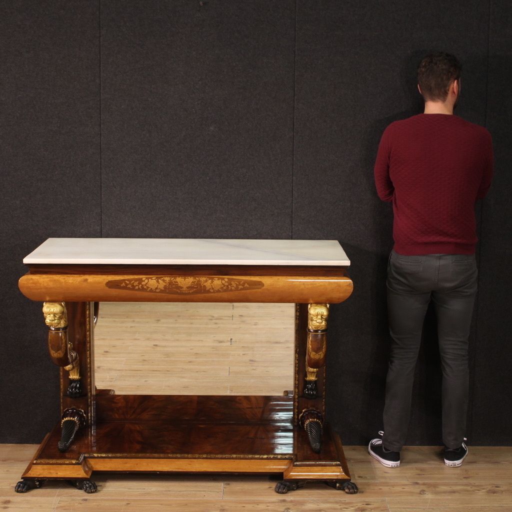 Great 19th Century Inlaid Console photo for sale