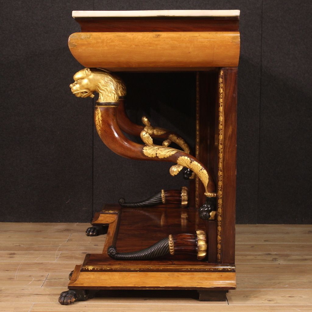 Great 19th Century Inlaid Console photo Furniture