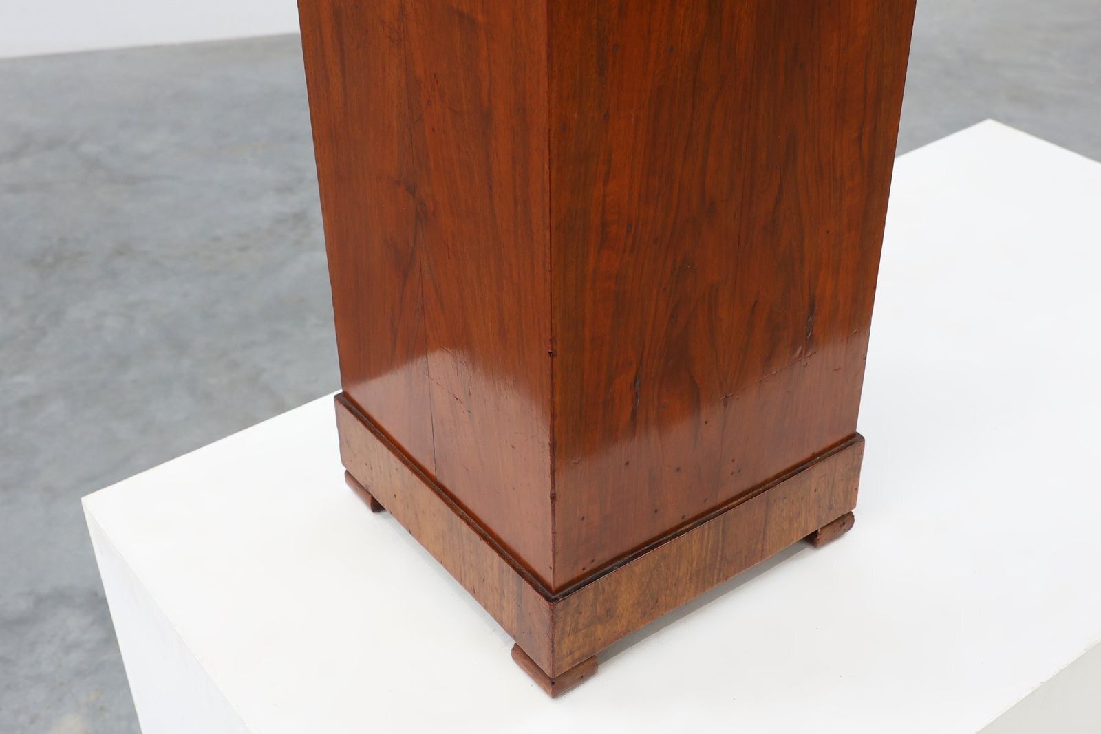 Art Deco Wooden Umbrella Stand, Italy, 1920s photo vintage