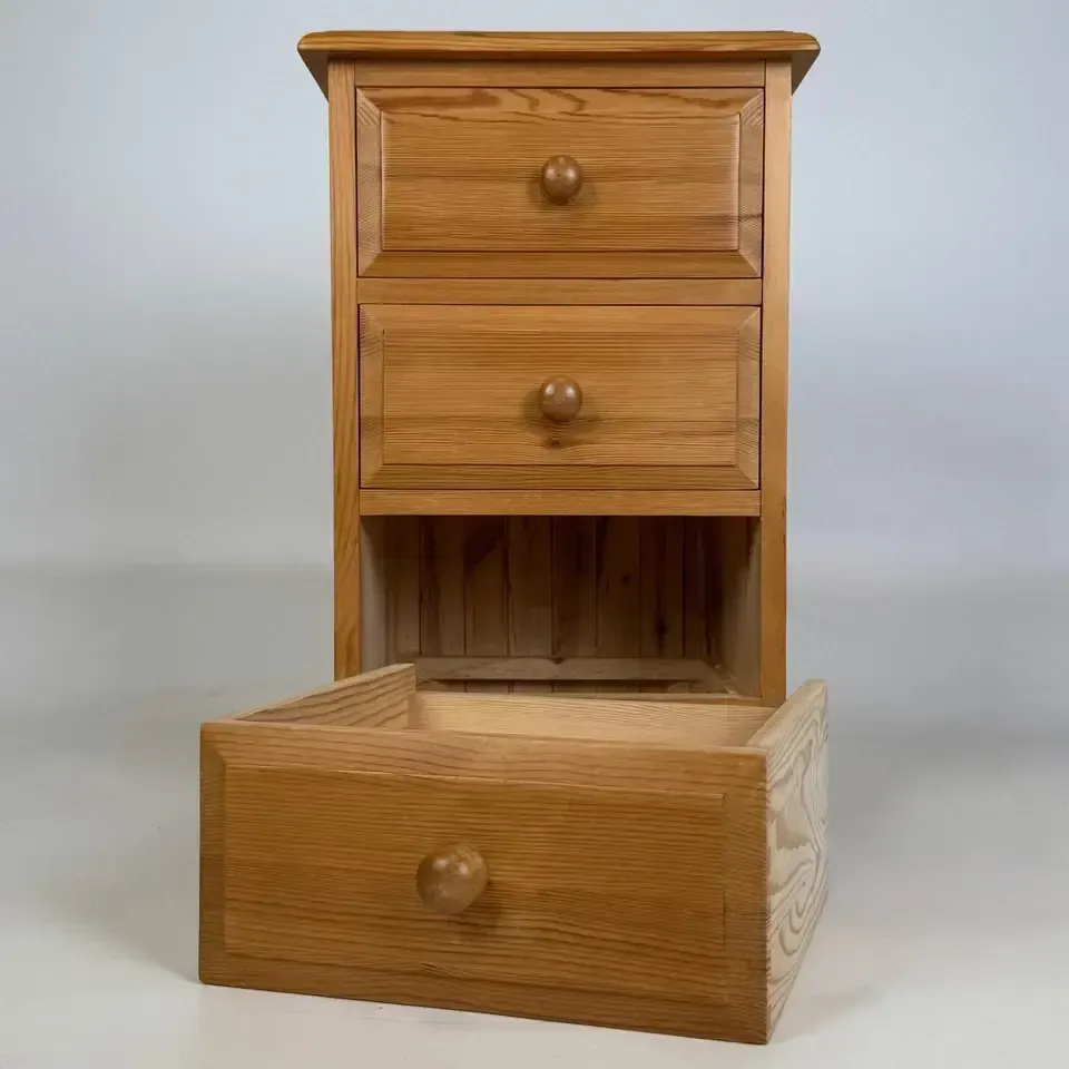 photo furniture Vintage 20th Century Pair Of Pine Bedside Cabinets