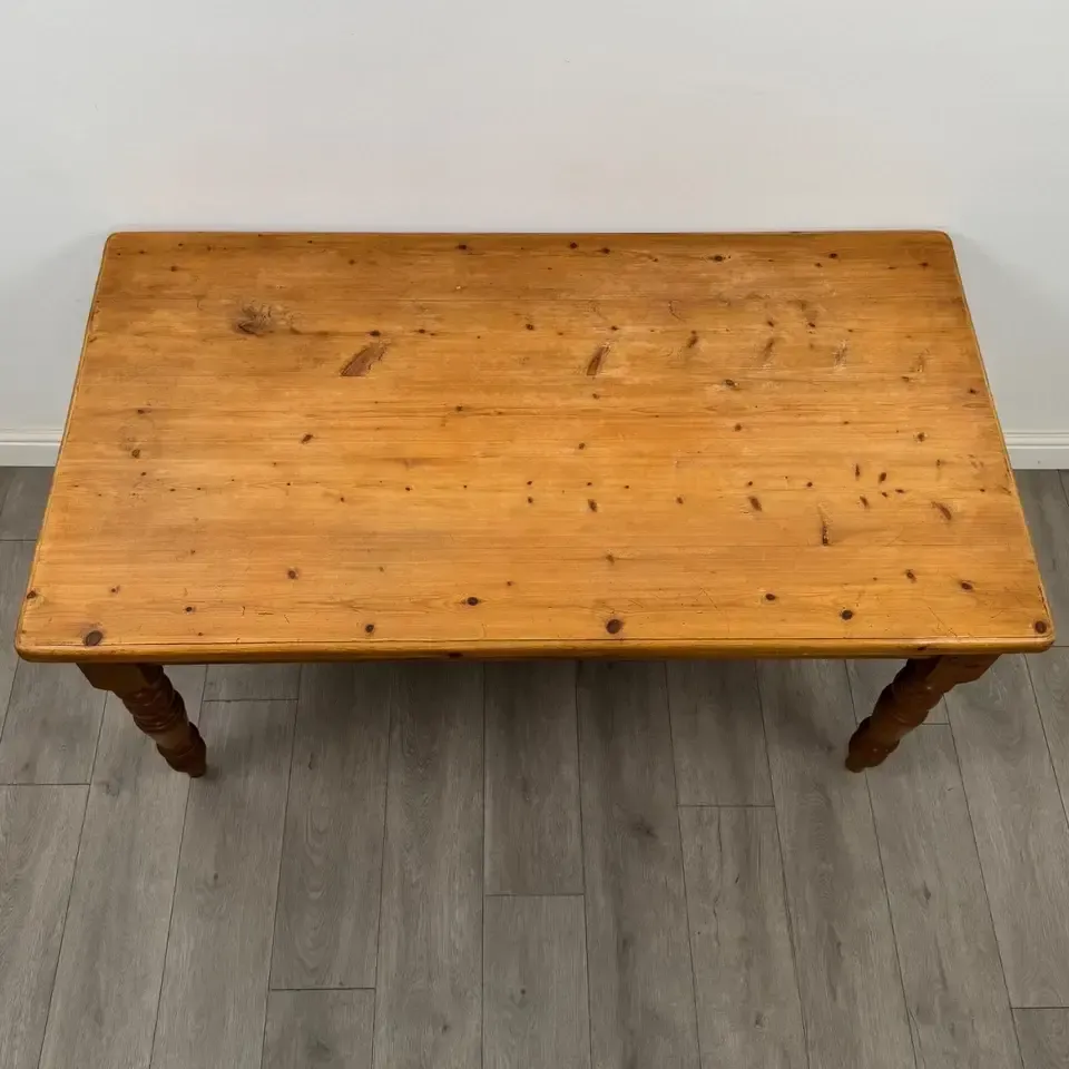photo for sale Antique 20th Century Pine Farmhouse Dining Table