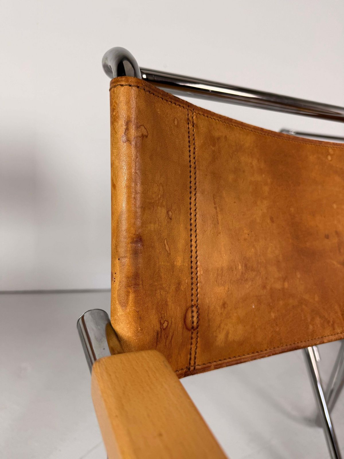 Set Of 6 Original Thonet S34 Cantilever Chairs In Cognac Leather & Chrome, 1970s photo 4235.0