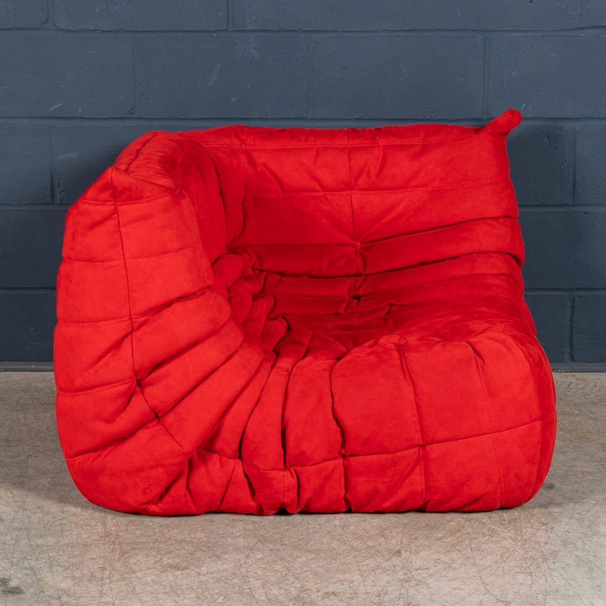A 21st Century Red "Togo" Corner Sofa By Michel Ducaroy For Ligne Roset France photo for sale