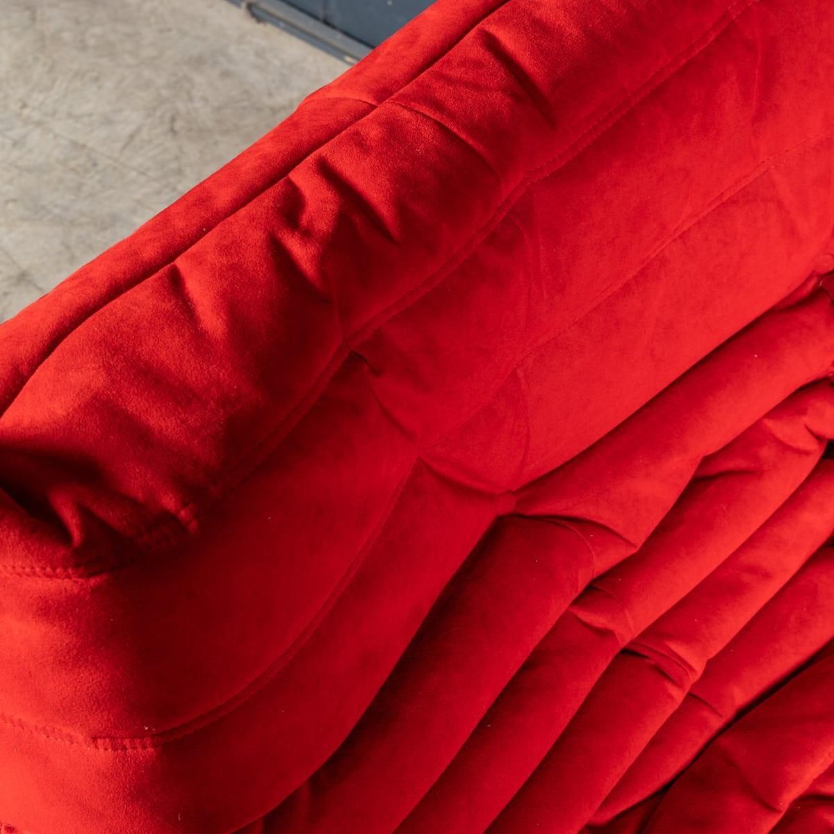 photo vintage A 21st Century Red "Togo" Corner Sofa By Michel Ducaroy For Ligne Roset France