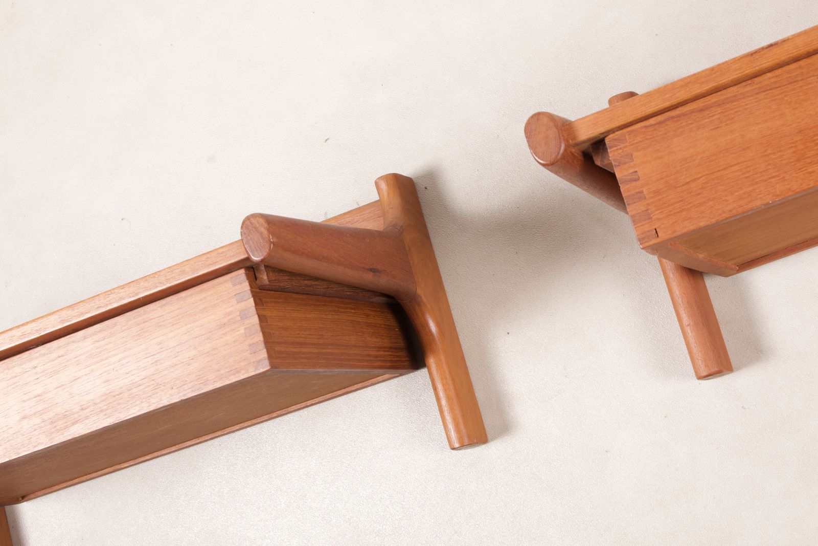 Pair Of 1960s Danish Floating Teak Nightstands By Kai Kristiansen For Aksel Kjersgaard photo furniture