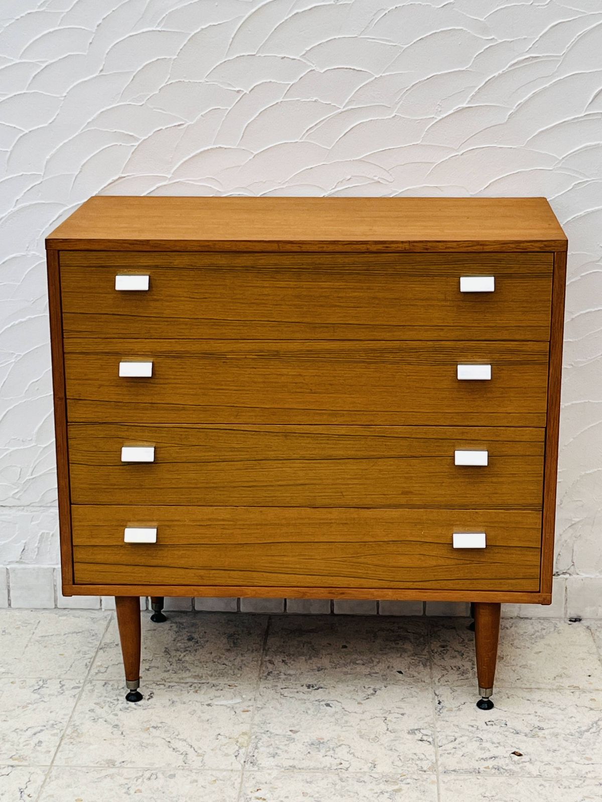 Vintage Teak Chest Of Drawers With 4 Drawers From The 1960s In G Plan Style. photo for sale