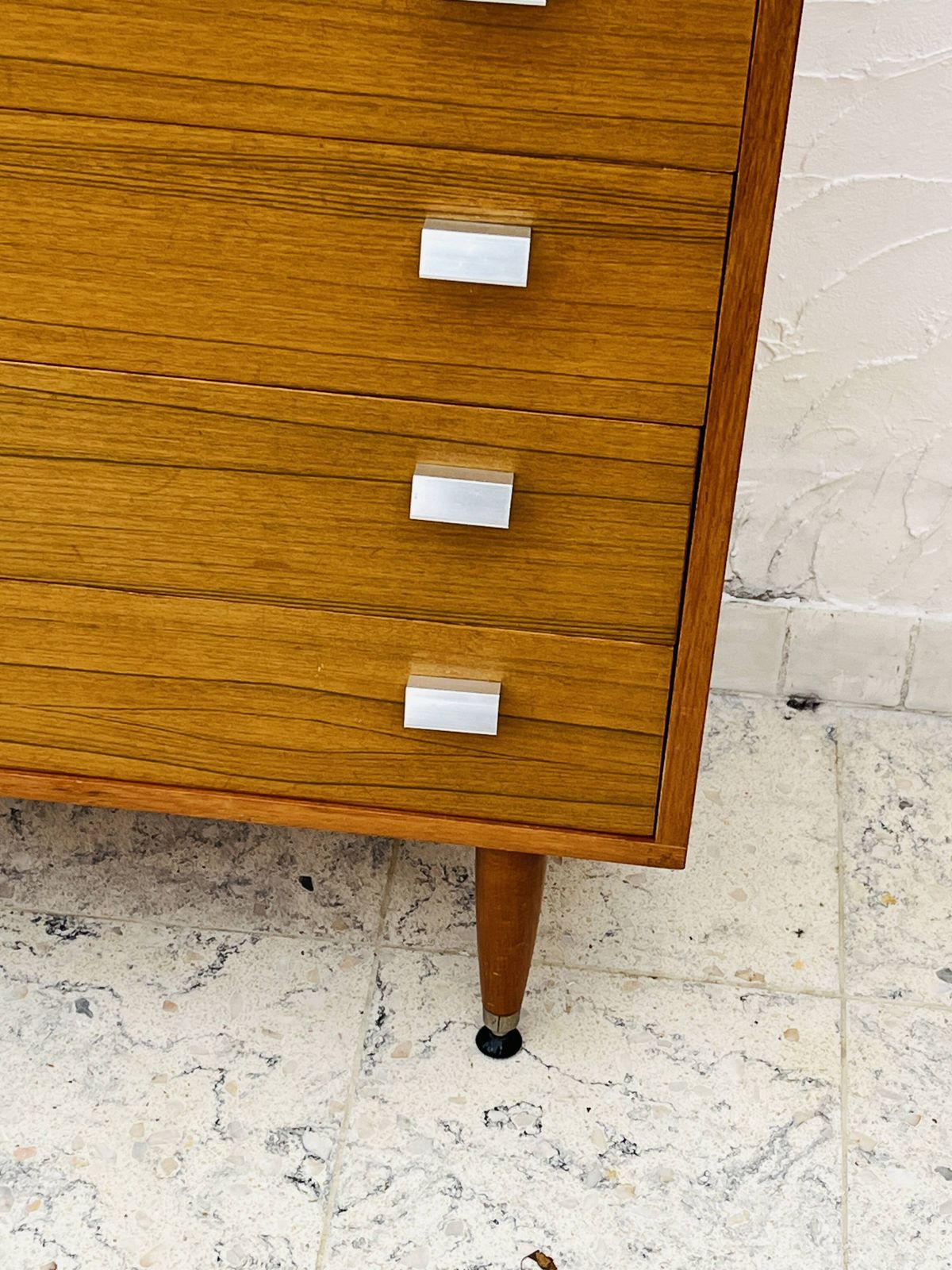 photo furniture Vintage Teak Chest Of Drawers With 4 Drawers From The 1960s In G Plan Style.