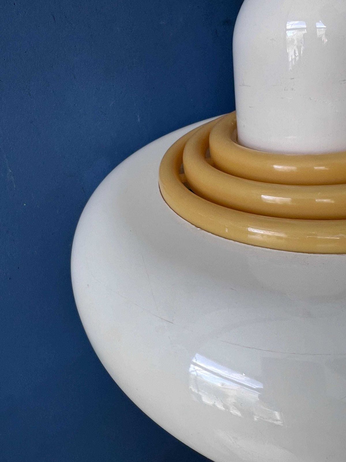 294.0 Mid-Century Beige UFO Hanglamp van Knud Christensen photo