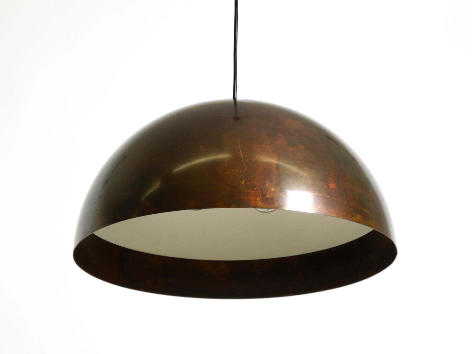 Grote Space Age hanglamp uit de jaren 1960 met koperen kap – Beisl Leuchten photo furniture