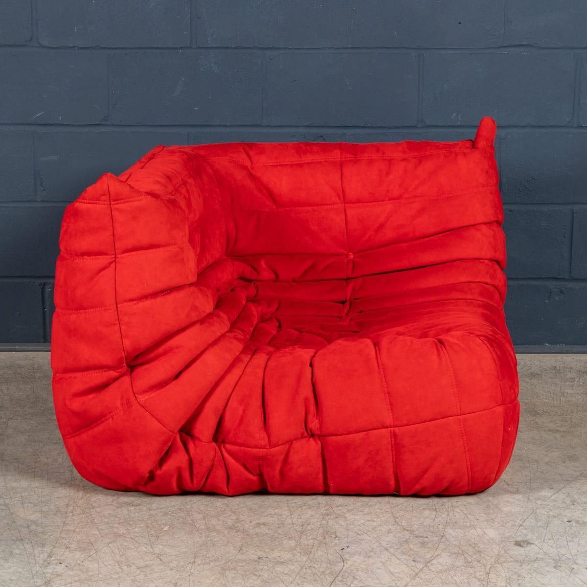 A 21st Century Red "Togo" Corner Sofa By Michel Ducaroy For Ligne Roset France photo vinterior
