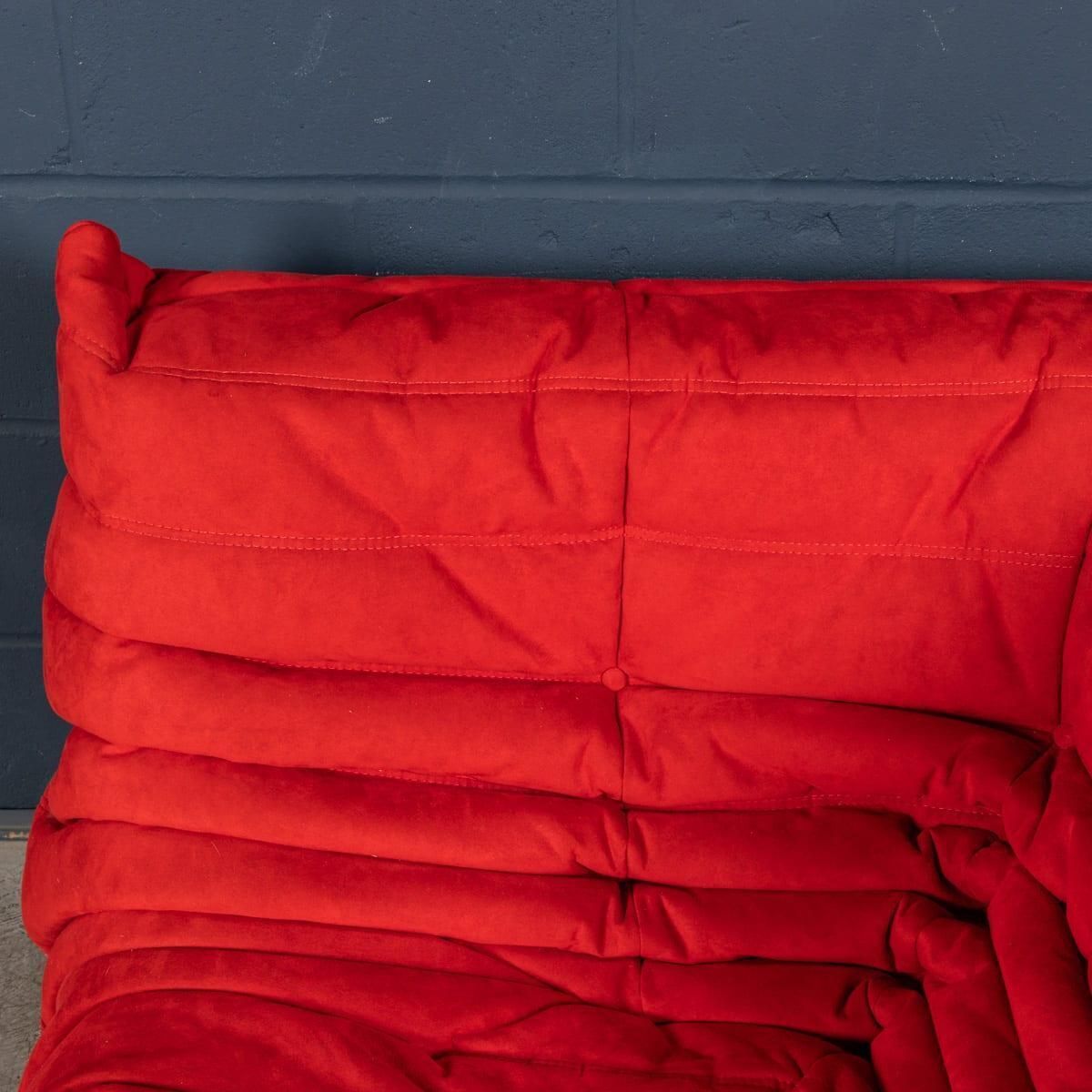 photo furniture A 21st Century Red "Togo" Corner Sofa By Michel Ducaroy For Ligne Roset France